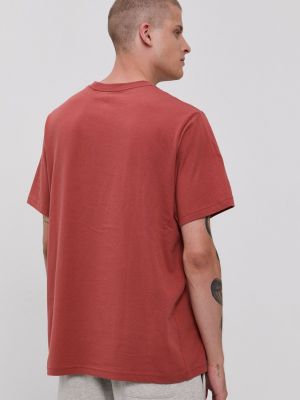 Bavlněné tričko s potiskem Levi's červené