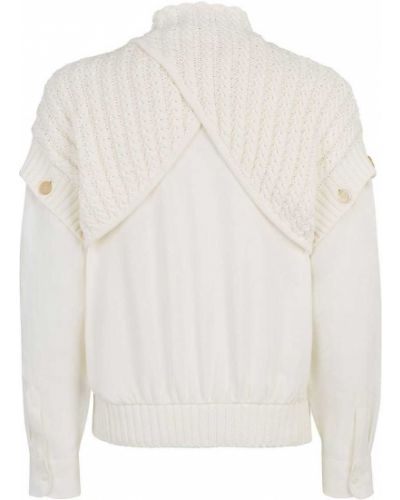 Jersey de punto de tela jersey Fendi blanco