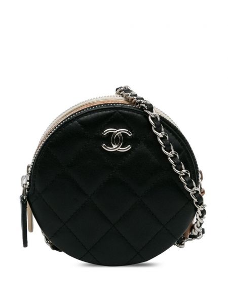 Τσάντα χιαστί με φερμουάρ Chanel Pre-owned μαύρο