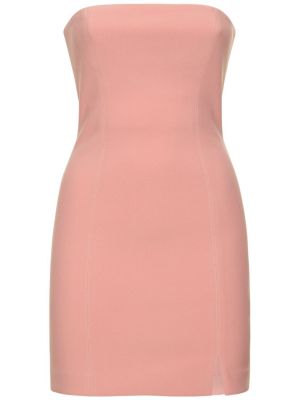 Sukienka mini z krepy Bec + Bridge różowa