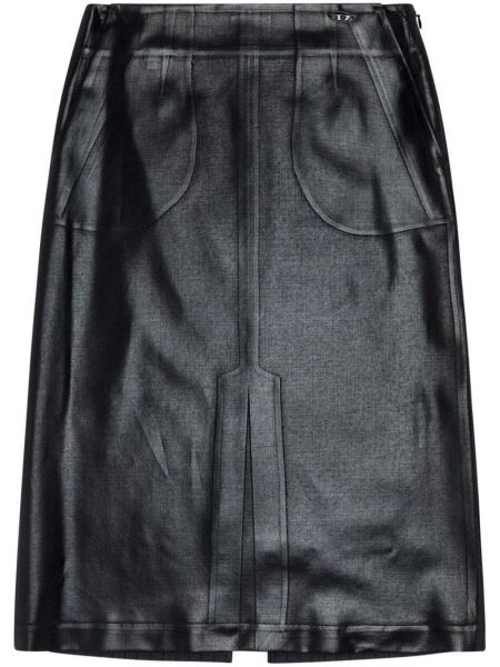 Δερμάτινη φούστα Diesel μαύρο