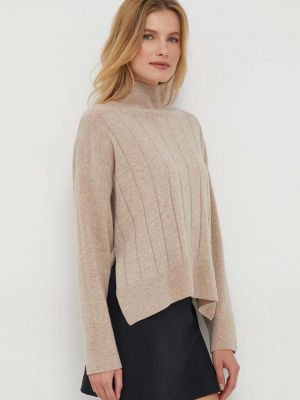 Gyapjú pulóver Sisley bézs