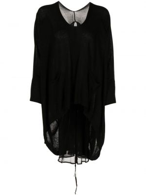 Transparente tunika aus baumwoll Masnada schwarz