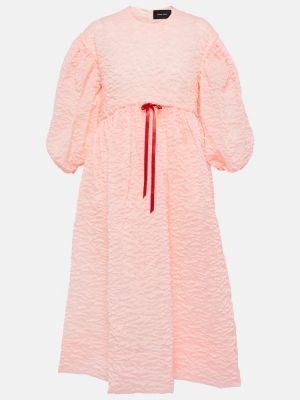 Сатенена миди рокля Simone Rocha розово