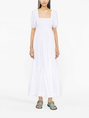 Dlouhé šaty Ganni bílé