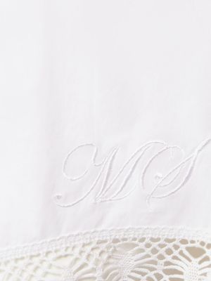 Čipkované bavlnené šortky Marine Serre biela