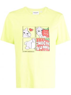 T-shirt con stampa Chocoolate giallo