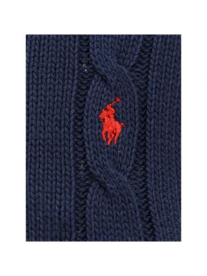 Jersey manga larga de tela jersey de cuello redondo Ralph Lauren azul