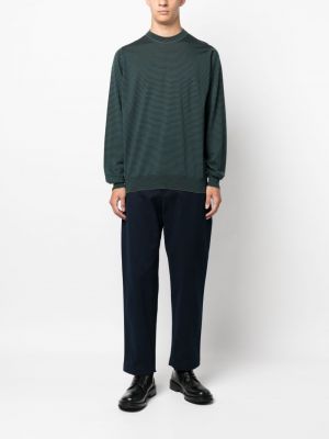 Sweter z wełny merino John Smedley zielony