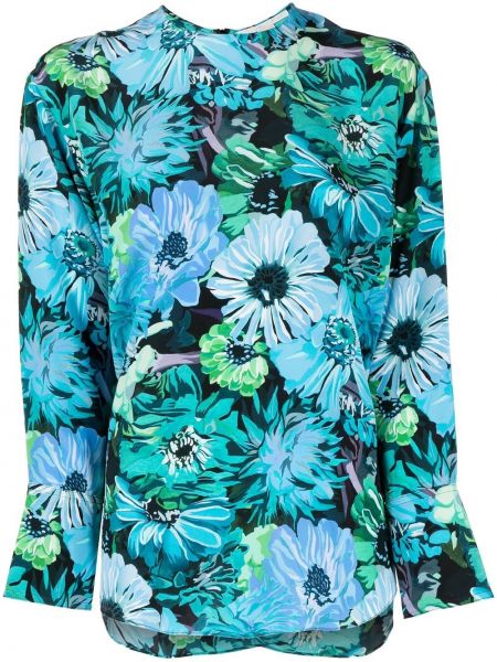 Svilena bluza s cvetličnim vzorcem s potiskom Stella Mccartney