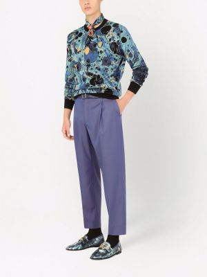 Sweatshirt mit rundhalsausschnitt mit print Dolce & Gabbana blau