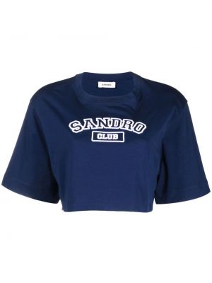 T-shirt mit stickerei Sandro
