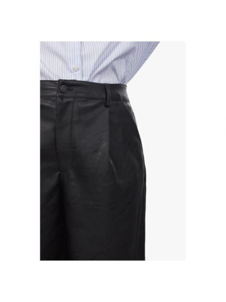 Pantalones de cuero de cuero sintético Jack & Jones negro