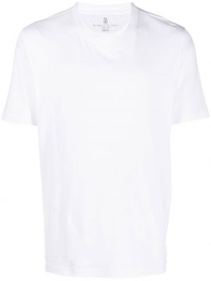 Тениска с кръгло деколте Brunello Cucinelli бяло