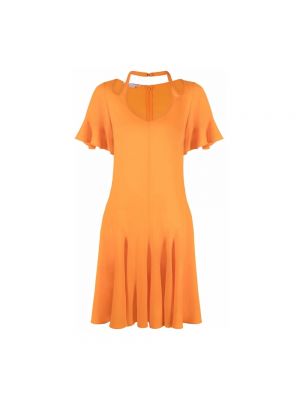 Sukienka midi Stella Mccartney pomarańczowa