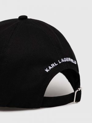 Pamučna kapa Karl Lagerfeld crna