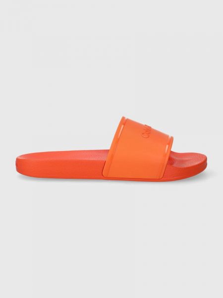 Pantofle Calvin Klein oranžové
