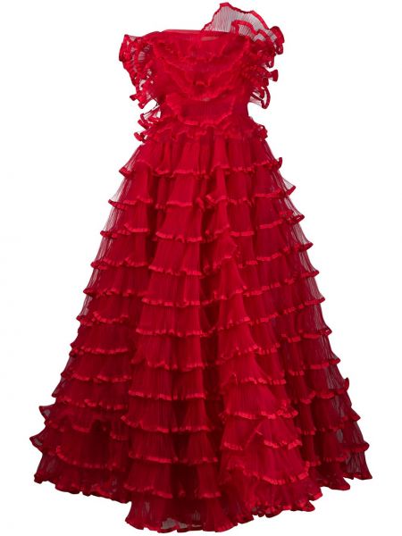 Вечірня сукня з оборками Giambattista Valli, червоне