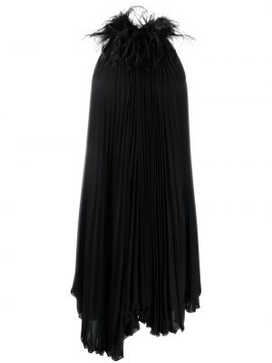 Plisirana mini obleka Styland črna