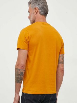 Bavlněné tričko s potiskem Pepe Jeans žluté