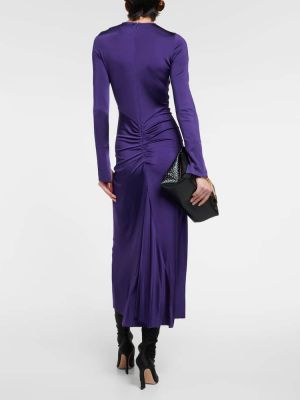 Vestido midi con volantes Victoria Beckham violeta