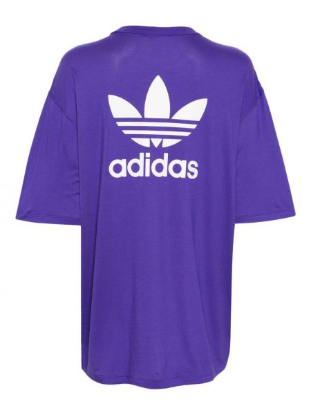 T-shirt slim avec applique Adidas violet