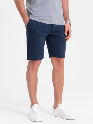 Kratke hlače slim fit s melange uzorkom Ombre plava