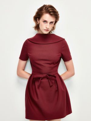 Платье мини с коротким рукавом Adl красное