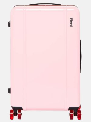 Kockás bőrönd Floyd rózsaszín