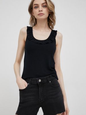 Calvin Klein Jeans rövidnadrág női, fekete, sima, közepes derékmagasságú