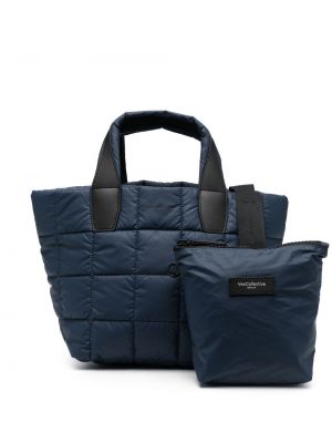 Prešívaná nákupná taška Veecollective modrá