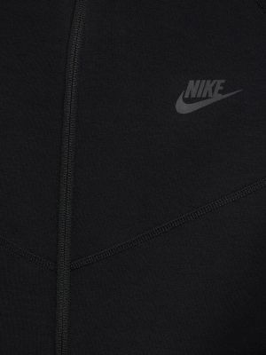 Flisas džemperis su gobtuvu su užtrauktuku Nike juoda