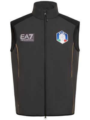 Softshellová vesta na zip Ea7 Emporio Armani šedá