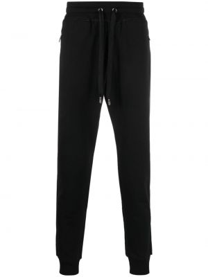 Bavlnené teplákové nohavice Dolce & Gabbana čierna