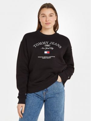 Relaxed fit džemperis Tommy Jeans juoda