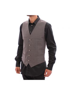 Chaleco de traje con botones slim fit de algodón Dolce & Gabbana