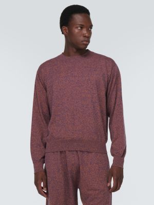 Jersey de cachemir de algodón de tela jersey The Elder Statesman violeta