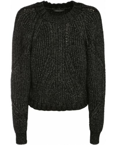 Sweter wełniany Alberta Ferretti czarny