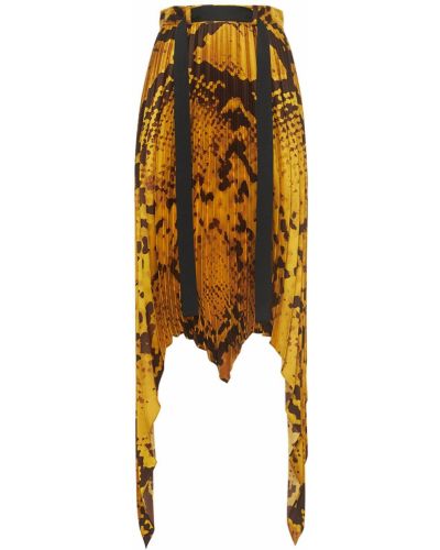 Midi sukňa s potlačou Az Factory žltá