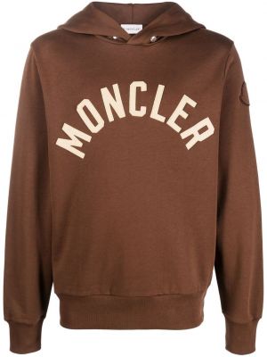 Bomull hettegenser Moncler brun