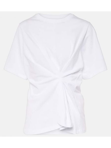 Памучна тениска от джърси Victoria Beckham бяло