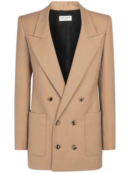 Blazer i ull Saint Laurent beige