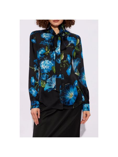Blusa de seda de flores Dolce & Gabbana