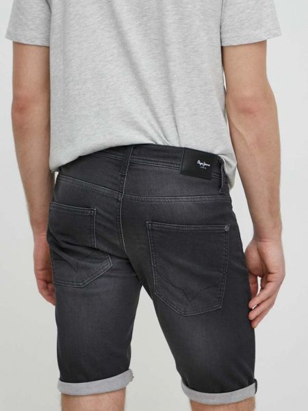 Slim fit džínové šortky Pepe Jeans černé