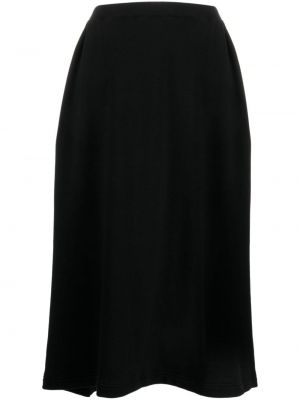 Plisirana midi suknja Yohji Yamamoto crna