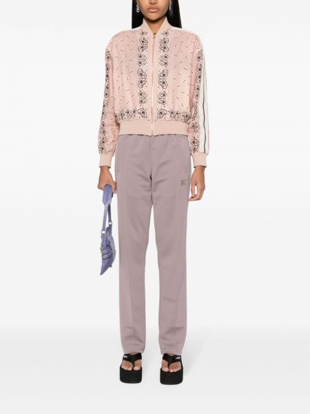 Bluza rozpinana z nadrukiem z wzorem paisley Palm Angels różowa
