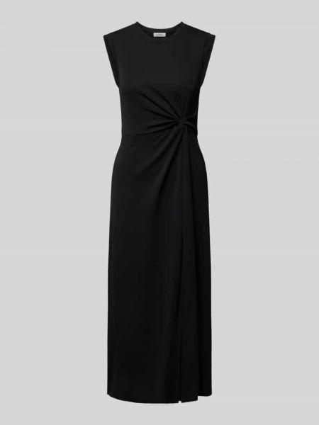 Sukienka midi w jednolitym kolorze Esprit czarna