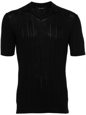 Poloshirt aus baumwoll mit v-ausschnitt Tagliatore schwarz