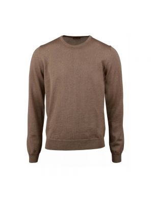 Sweter z wełny merino Stenströms brązowy