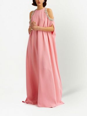 Vakarinė suknelė su kristalais Oscar De La Renta rožinė